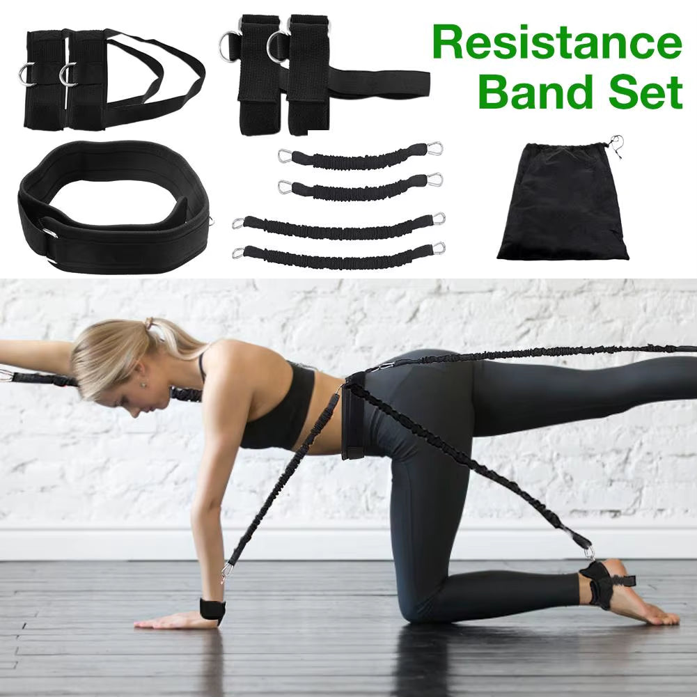 Boxing Training Resistance Band Set Fitness Resistance Bands Waist Leg Bouncing Training for Arm Exercises Boxing Muay Training